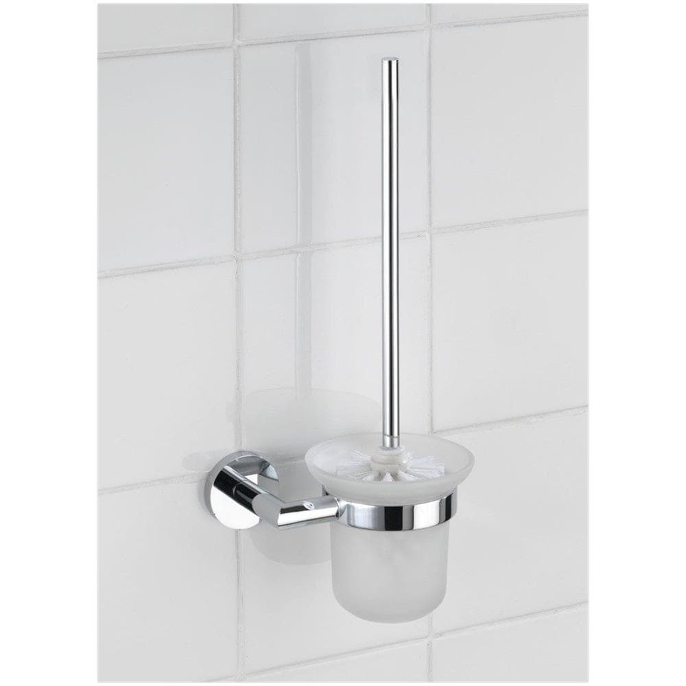 Contenitore Spazzola Revello + Scopino Wc, Power-loc - Acciaio Cromato, Wenko - Foto 2