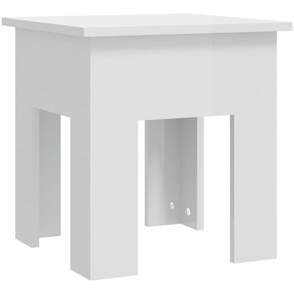 Tavolino da Salotto Bianco 40x40x42 cm in Truciolato - Foto 2