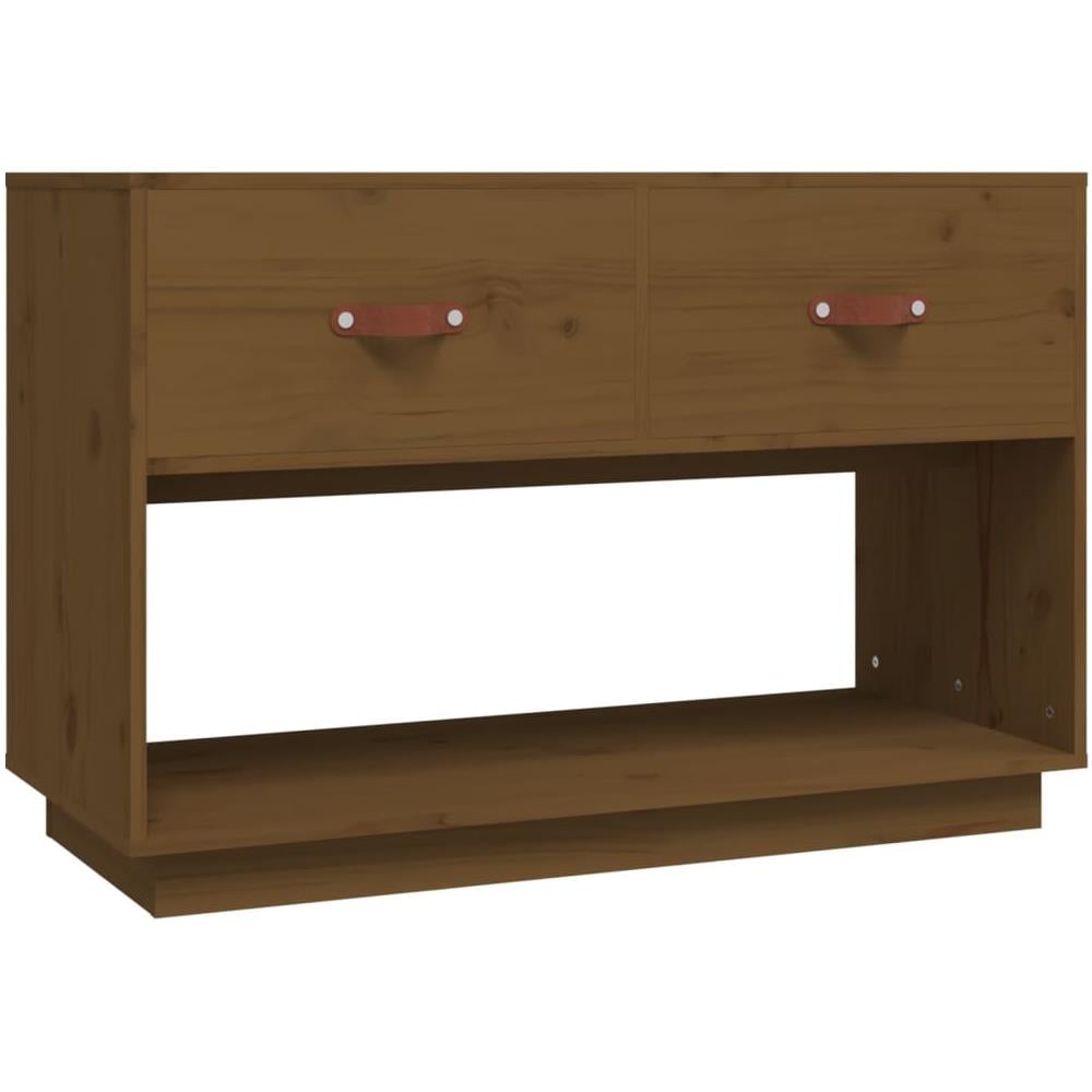 Mobile Porta Tv Miele 90x40x60 Cm In Legno Massello Di Pino - Foto 2