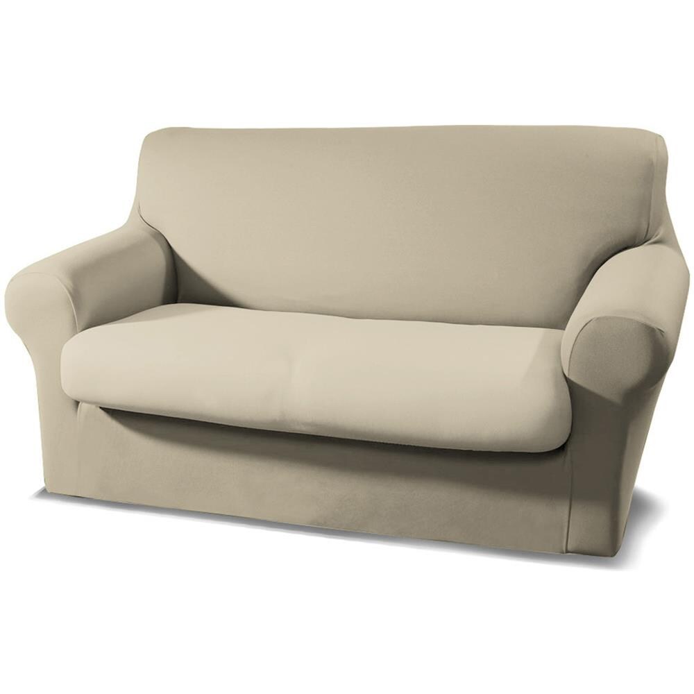 Copridivano Antimacchia Elasticizzato Protettivo Impermeabile Genius Tinta Unita 2 Posti Panna 1004 - Foto 1