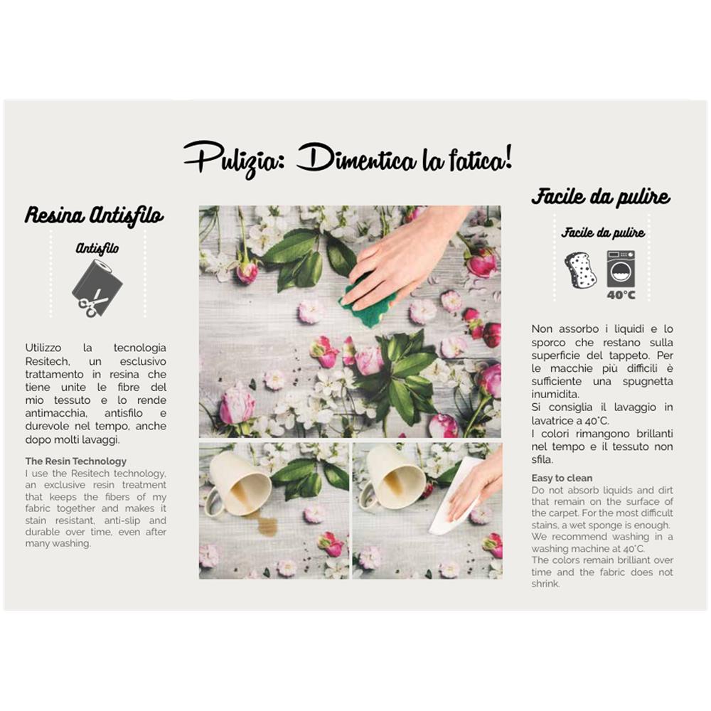 Tappeto Passatoia Cucina Antiscivolo Antimacchia Digitale Sprinty Dolci Graffiti 52x140 Dolci Graffiti - Foto 2