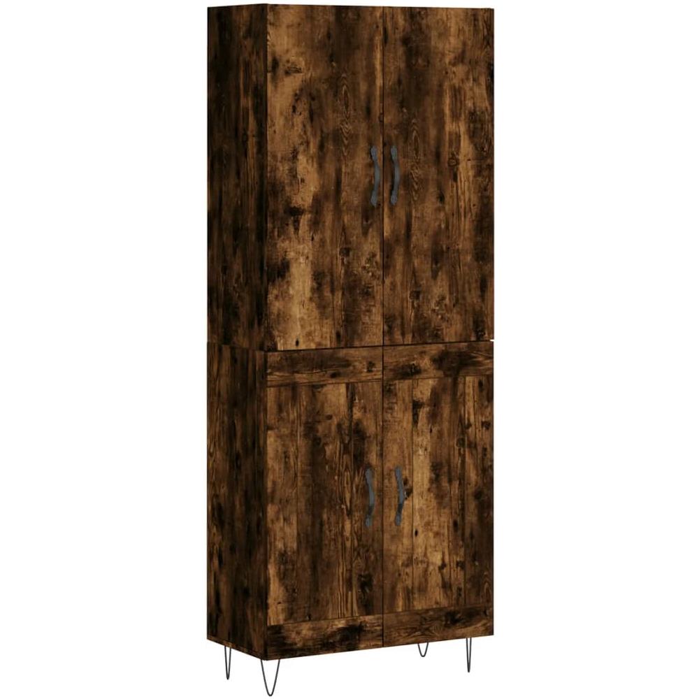 Credenza Rovere Fumo 69,5x34x180 Cm In Legno Multistrato - Foto 2