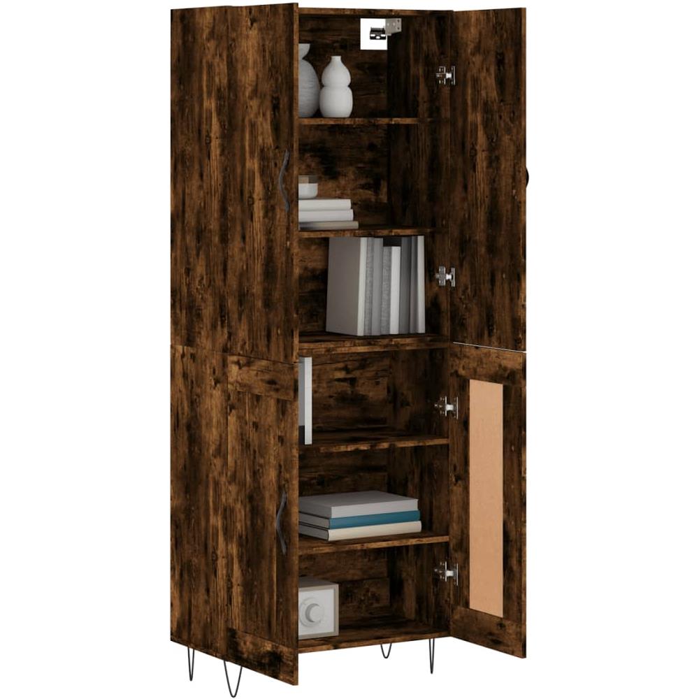 Credenza Rovere Fumo 69,5x34x180 Cm In Legno Multistrato - Foto 3