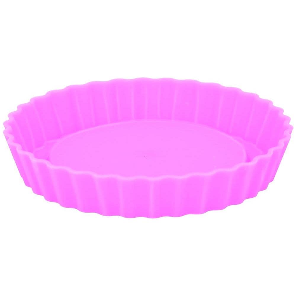 Set 4 Forme di Silicone per Dolci e Torte Salate 12,4 x 2,2 cm Rosa e Rosso - Foto 2