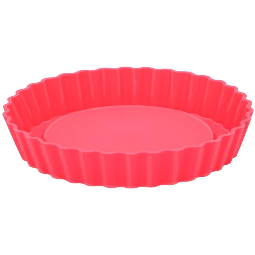 Set 4 Forme di Silicone per Dolci e Torte Salate 12,4 x 2,2 cm Rosa e Rosso - Foto 5