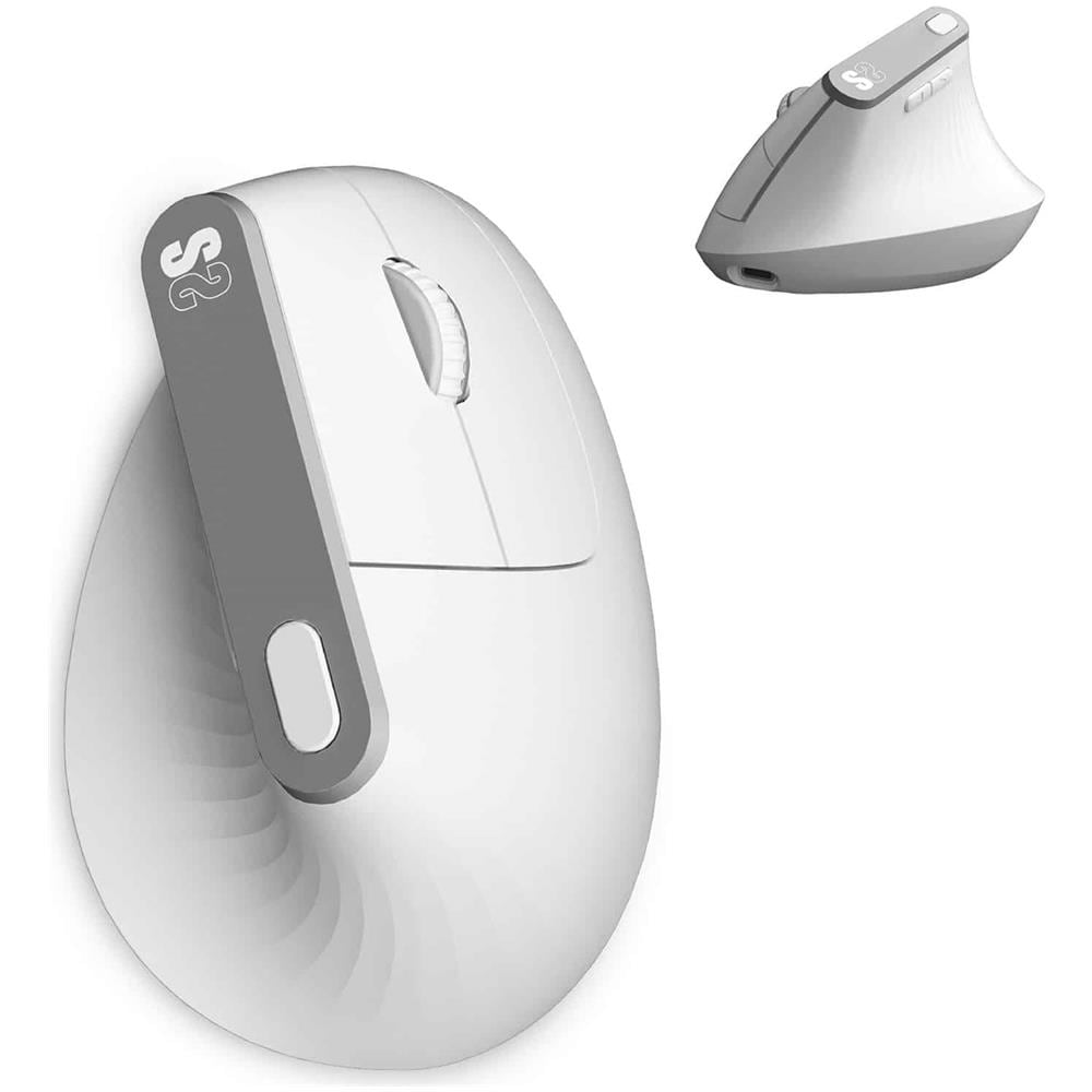 Mouse Universale Mano Destra Bluetooth + USB Type-C Ottico 4000 DPI Colore Bianco - Foto 1