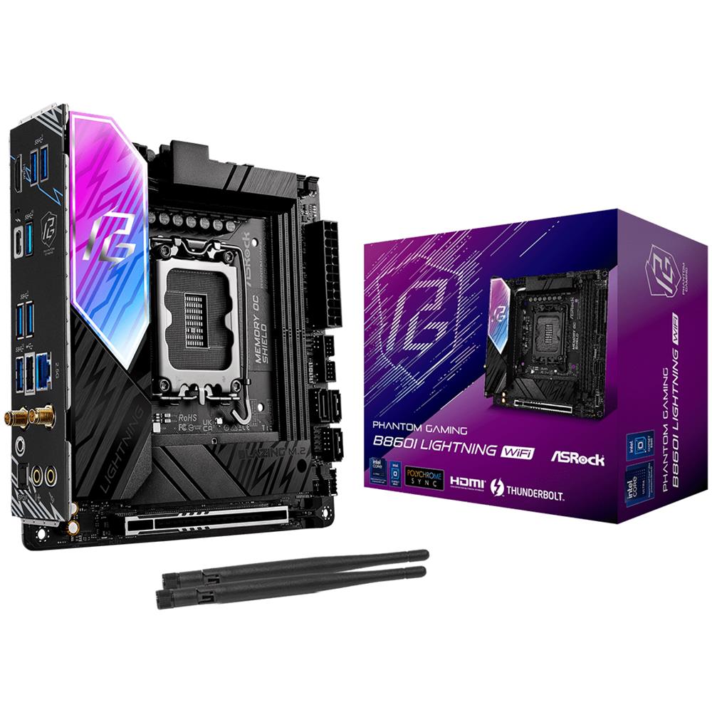 Scheda Madre B860I Lightning WiFi Socket LGA 1851 Chipset B860 Mini-ITX - Foto 1