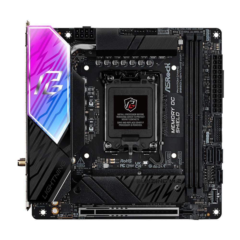 Scheda Madre B860I Lightning WiFi Socket LGA 1851 Chipset B860 Mini-ITX - Foto 2