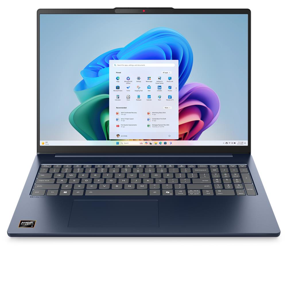 Notebook Ideapad Slim5, Amd Ryzen7 7735hs, Ddr5 16gb, Ssd Da 512gb, Display Wuxga 16'' Ips Fhd+, Wi-fi 6, Bt, Usb Thunderbolt, Tastiera Retroilluminata, Win11 Pro, Cosmic Blue - Foto 1