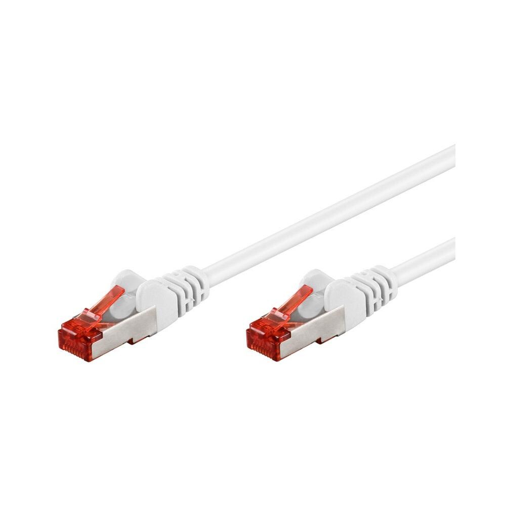 ICOC CCA6F-020-WH - Cavo di rete Patch in CCA Schermato Cat. 6 Bianco F / UTP 2 m Bulk - Foto 1