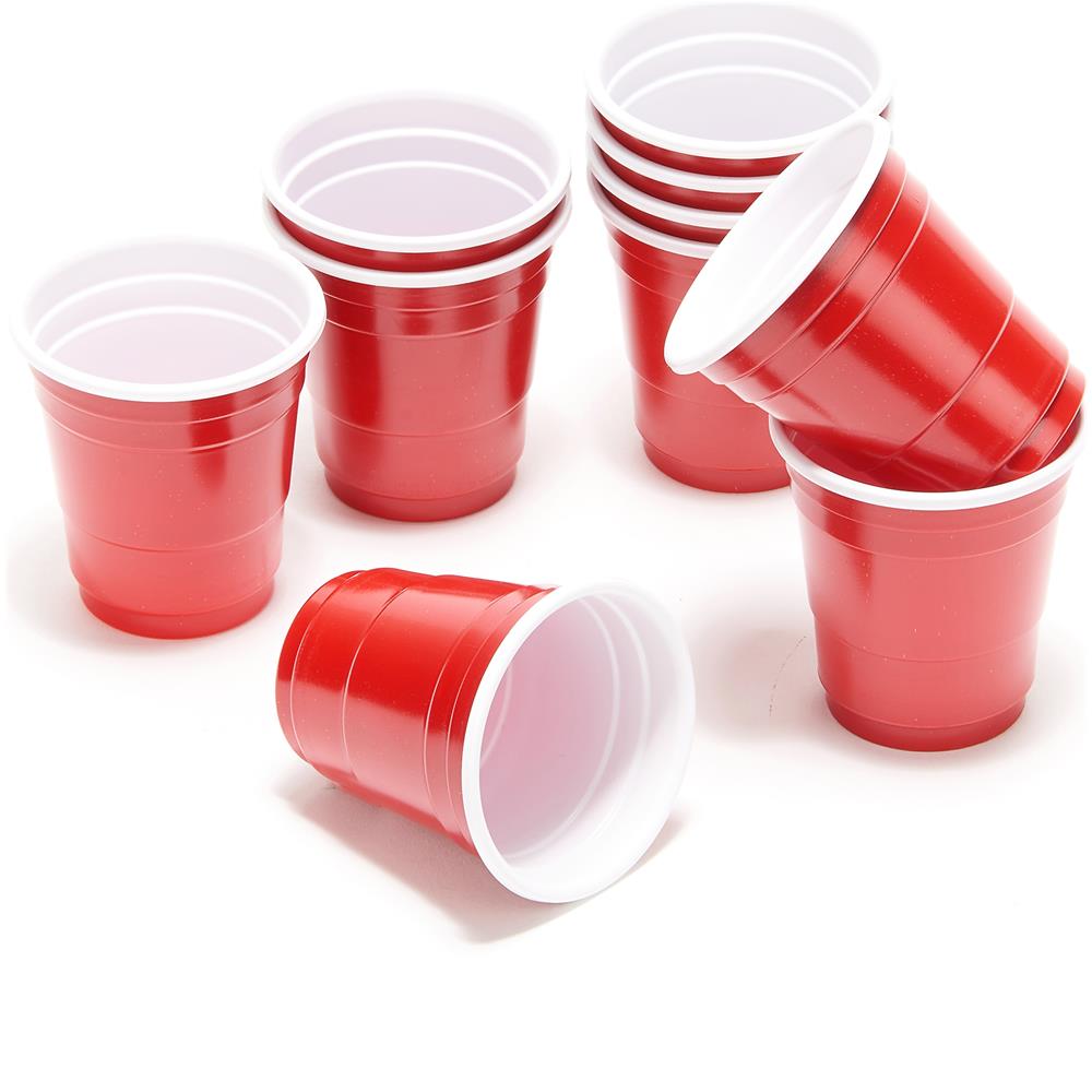 20 Bicchierini Di Plastica Rossa Taglia Unica - Foto 2