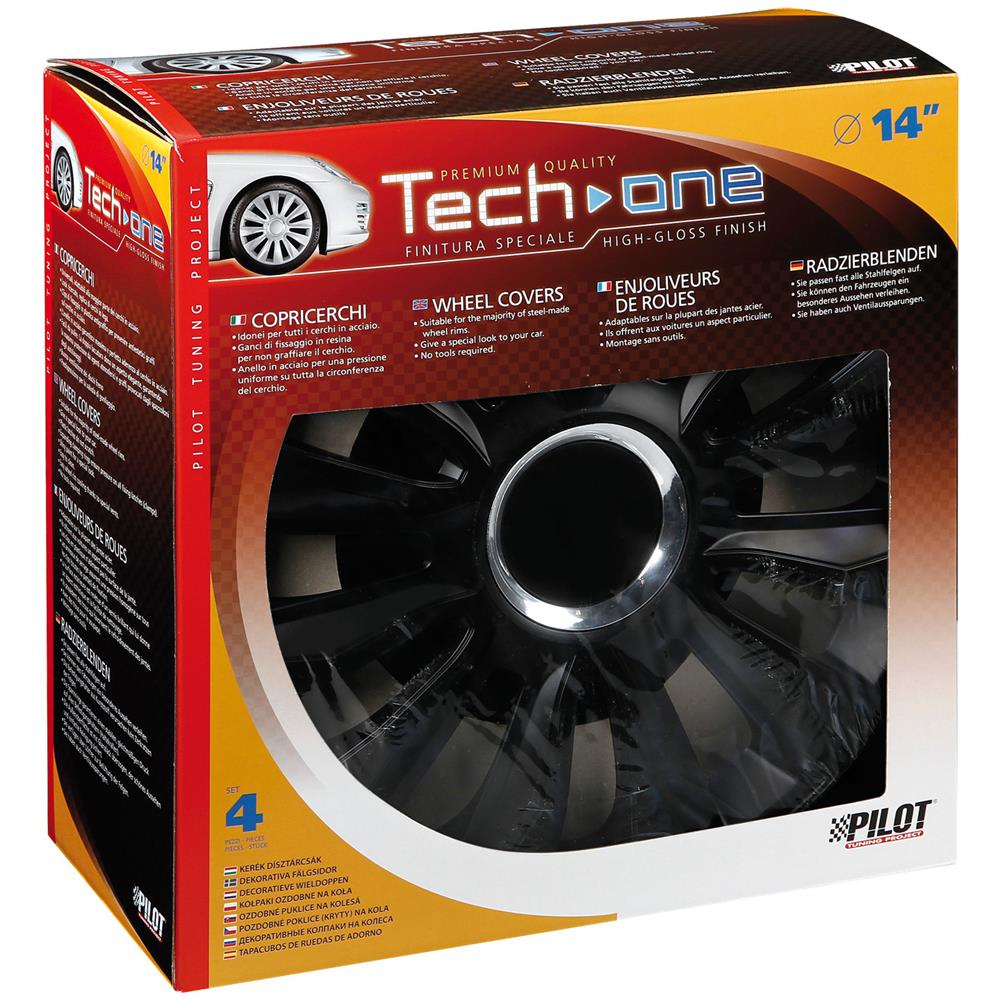 Copricerchi Auto Universali 14 Pollici Tech-one Avalone Pro Black 31526 - Foto 7