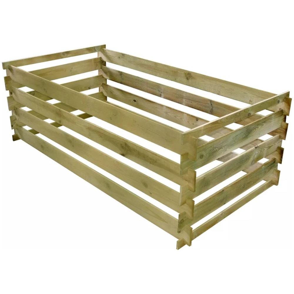 Compostiera a Stecche Pino Impregnato 180x90x90 cm - Foto 1