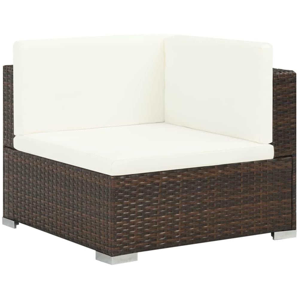Set Divani Da Giardino 19 Pz In Polyrattan Marrone - Foto 2