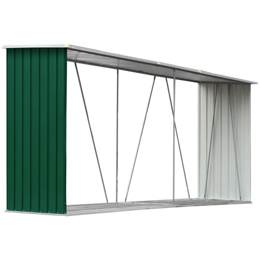 Capannone da Giardino in Acciaio Zincato 330x84x152cm Verde - Foto 2