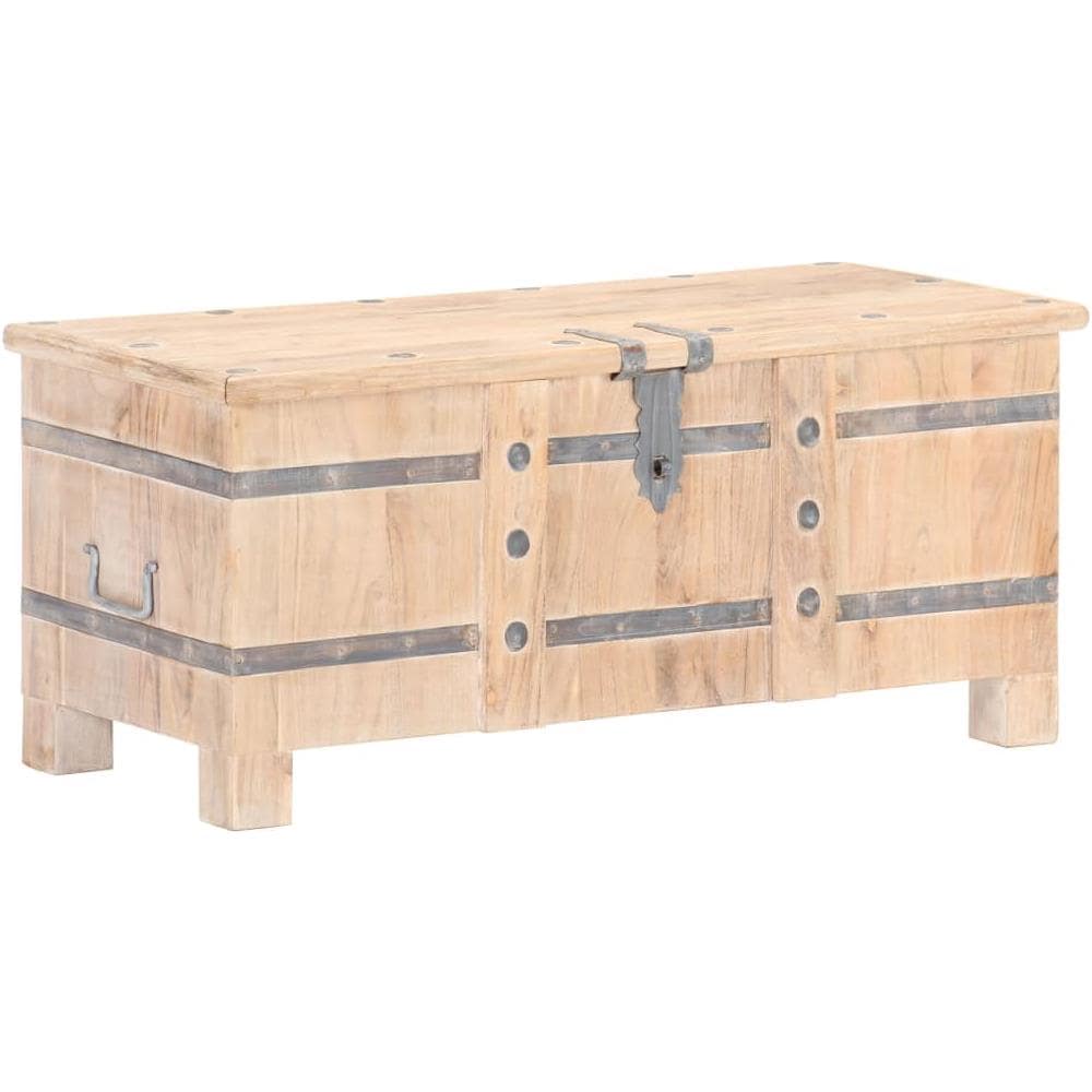 Baule 90x40x40 Cm In Legno Massello Di Acacia - Foto 1