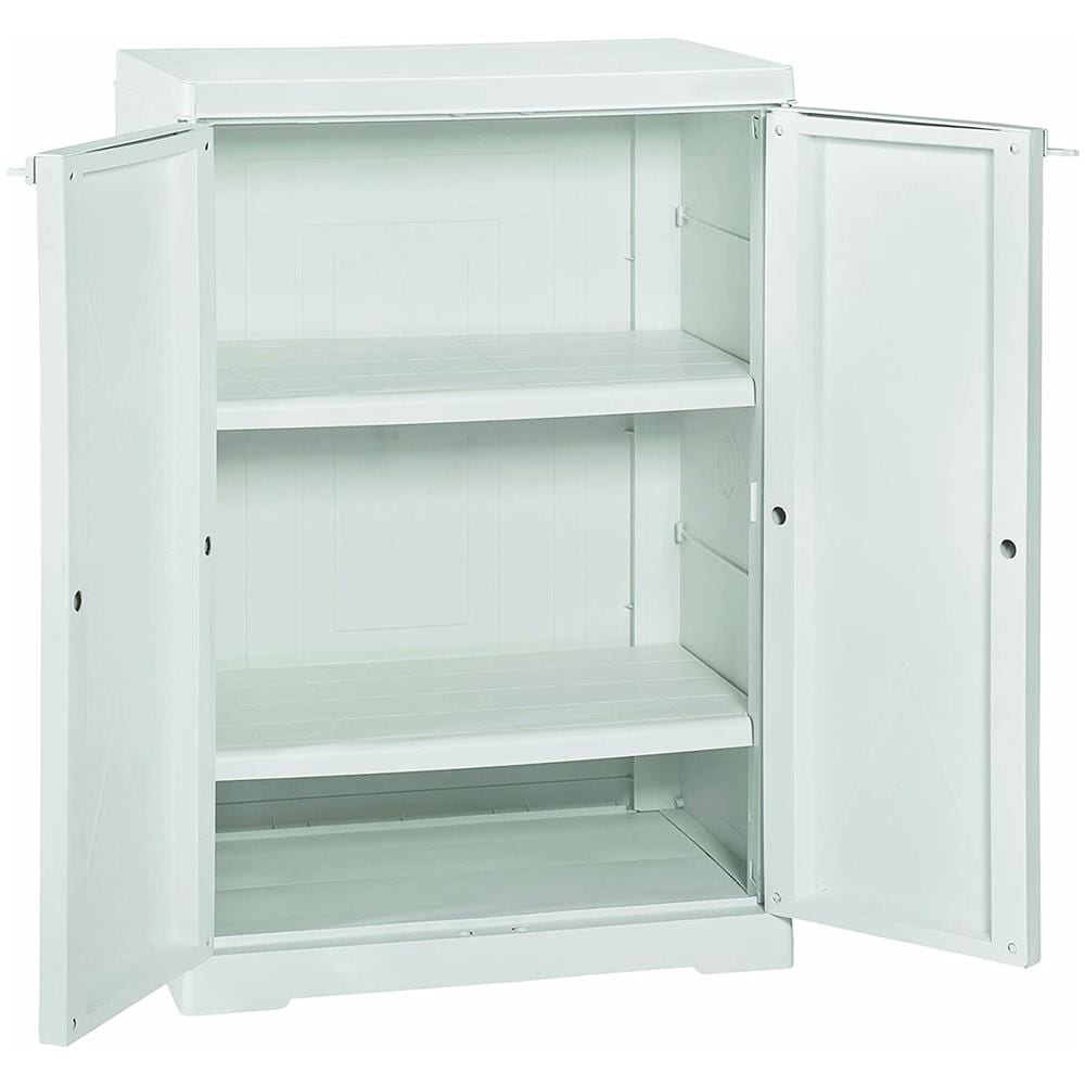 Mobile Armadio Box Basso Line Rattan 65x45x90 Bianco - Foto 2