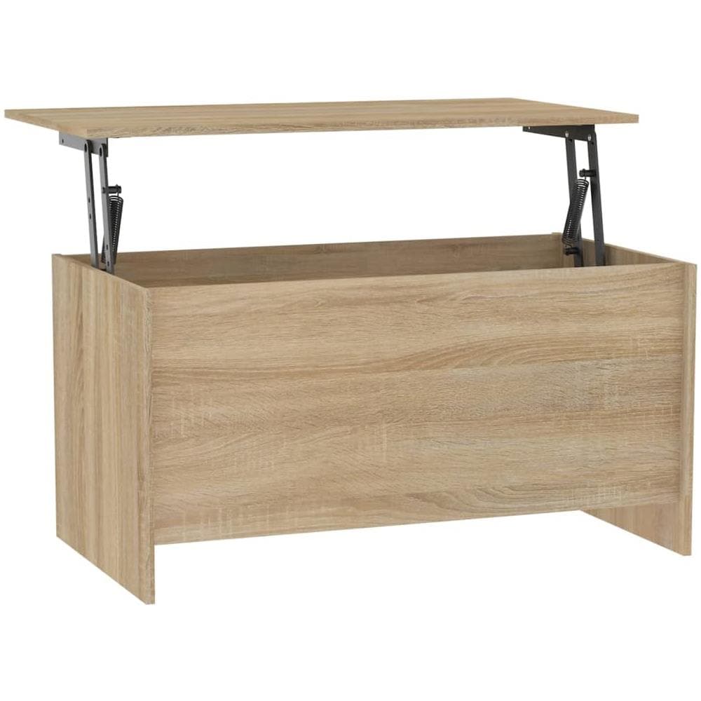 Tavolino Rovere Sonoma 102x55,5x52,5 Cm In Legno Multistrato - Foto 1