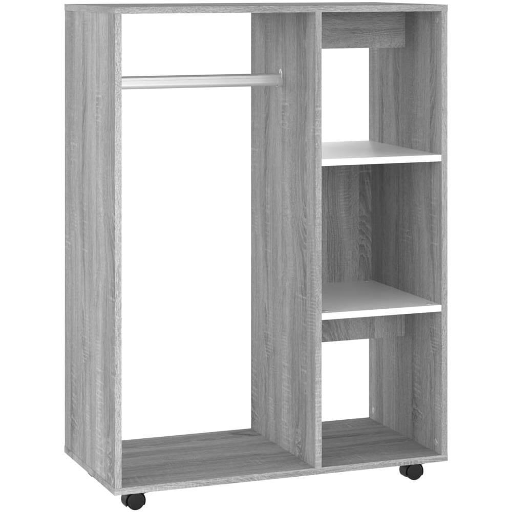 Armadio Grigio Sonoma 80x40x110 Cm In Legno Multistrato - Foto 2