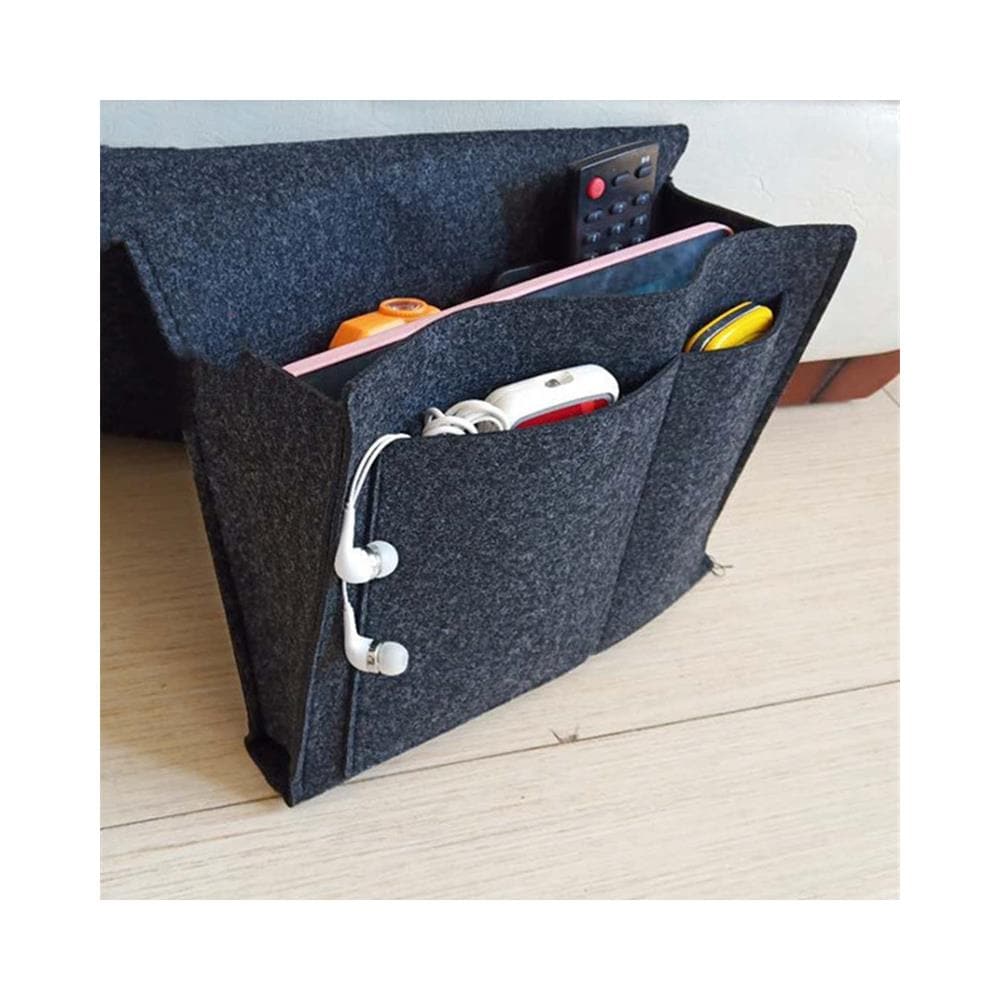 Borsa Portaoggetti In Feltro Per Letto/divano Darkgrey - Foto 2