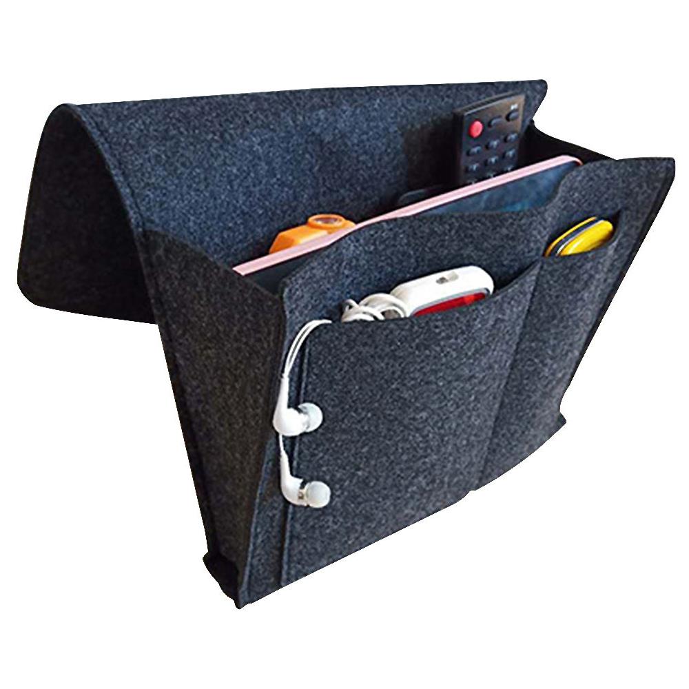 Borsa Portaoggetti In Feltro Per Letto/divano Darkgrey - Foto 1