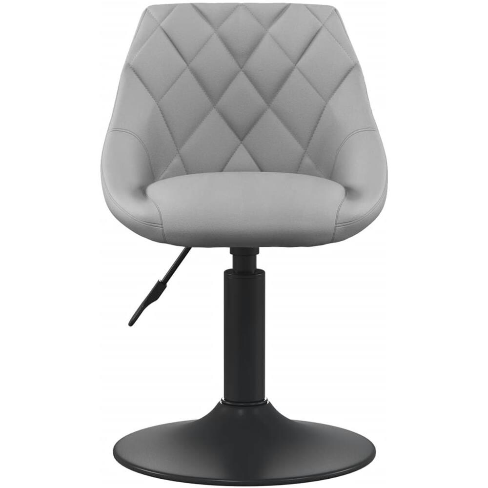 Sedie Da Pranzo Girevoli 6 Pz Grigio Chiaro In Velluto - Foto 3