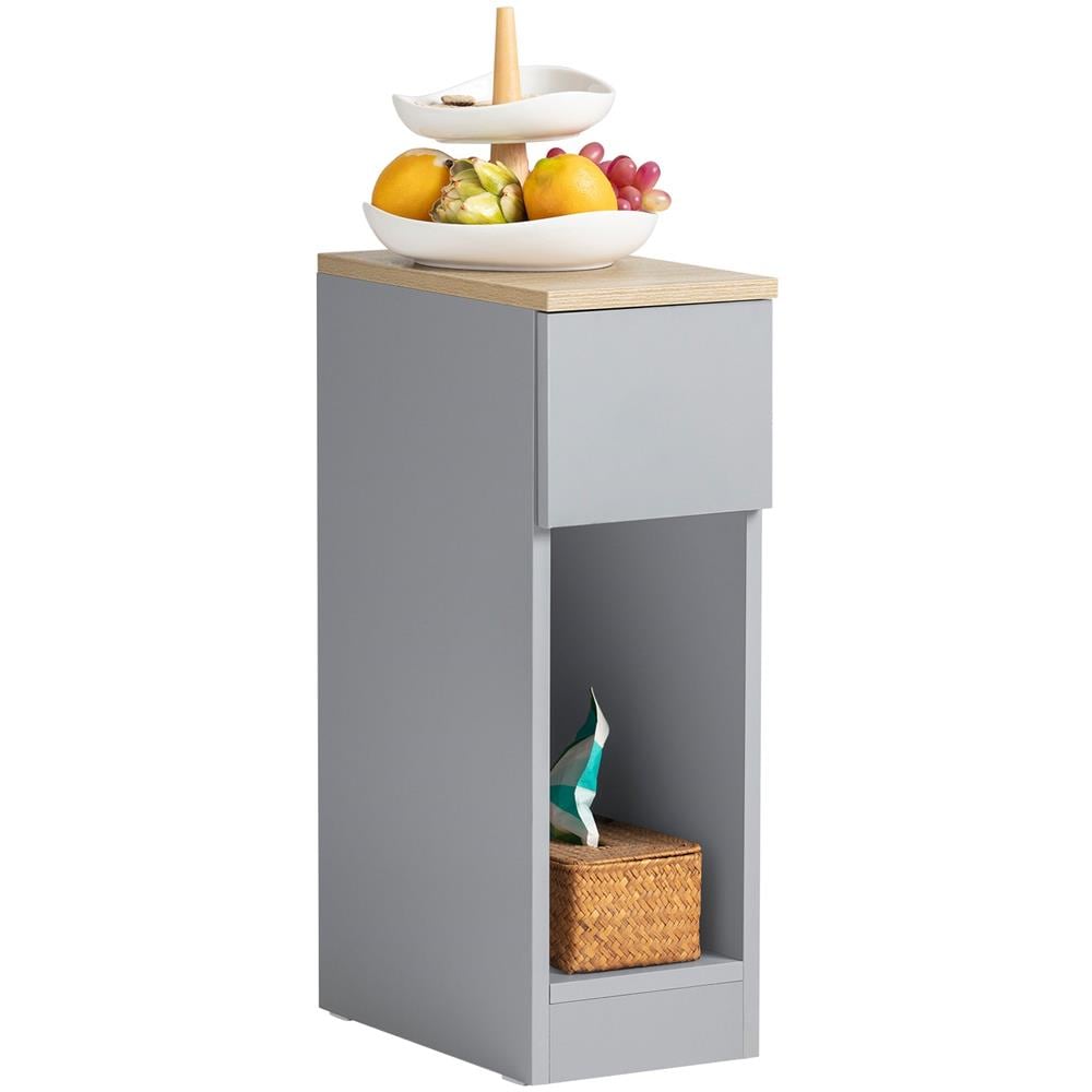 Comodino Con Cassetto Per Letto A Molle 20x60x35 Cm Sobuy Grigio Fbt111-hg - Foto 1