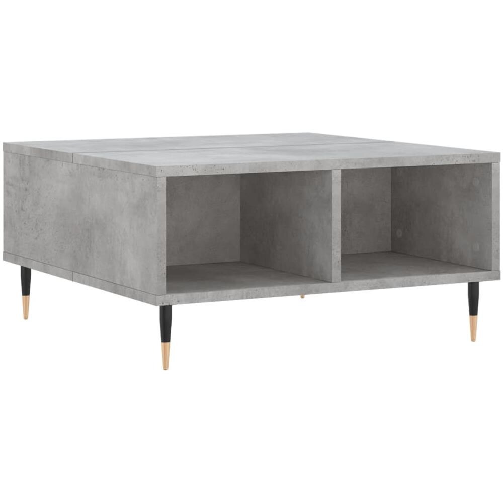 Tavolino Da Salotto Grigio Cemento 60x60x30cm Legno Multistrato - Foto 2