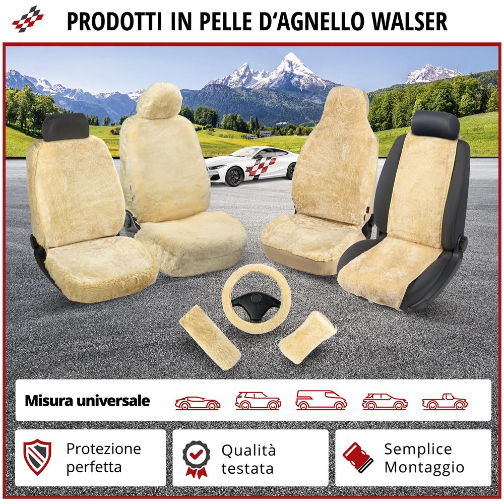 Coprisedili Auto Maya In Pelle D'agnello Beige - Foto 1