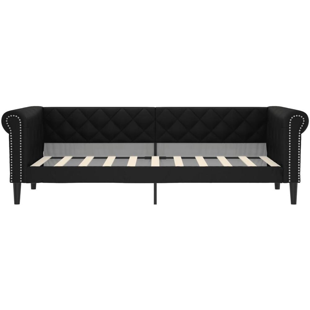 Letto Da Giorno Nero 90x190 Cm In Similpelle - Foto 2