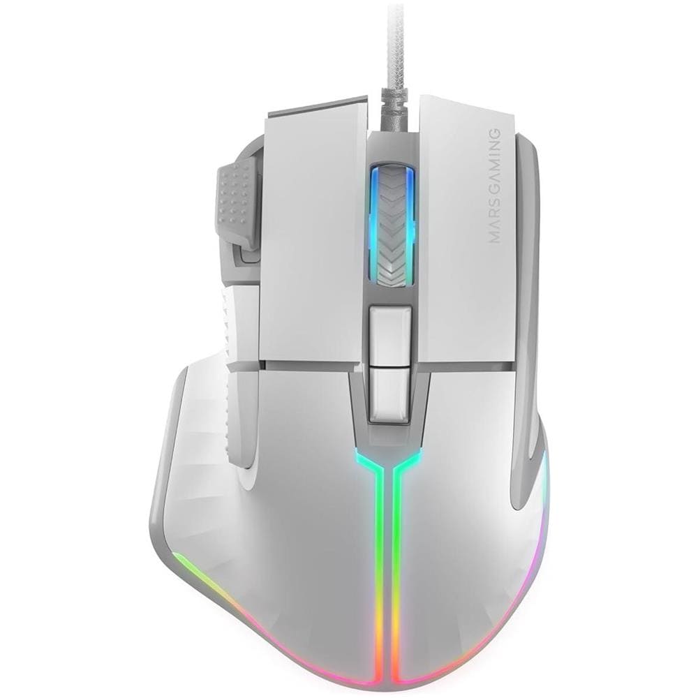 Mouse Gaming MMX Laser 9 tasti 12800 DPI Colore Bianco - Foto 1