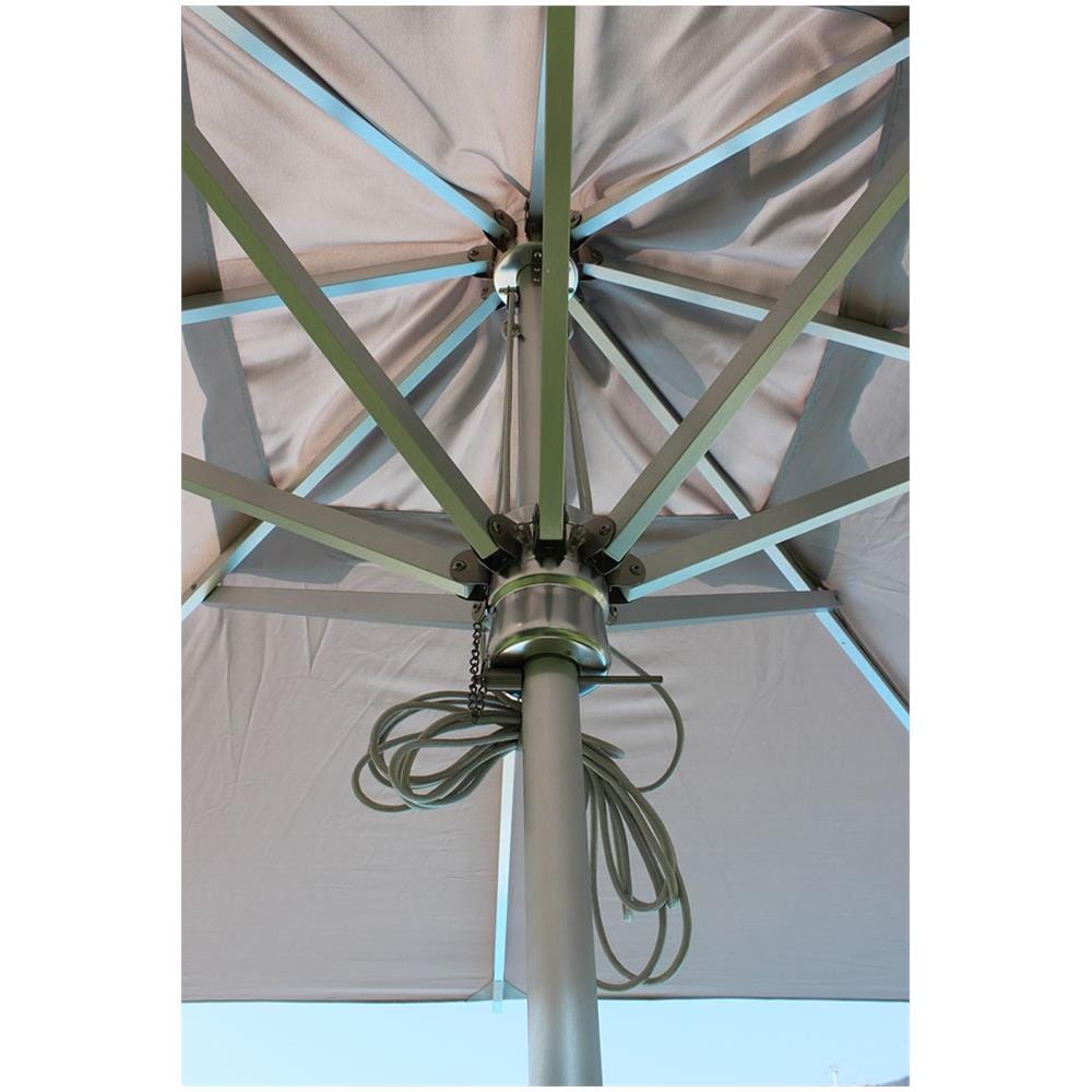 Ombrellone 3 X 4 Palo Centrale In Alluminio Grigio Chiaro Per Esterno Giardino, Ristorante, Gelateria Bar Hotel Albergo - Foto 3