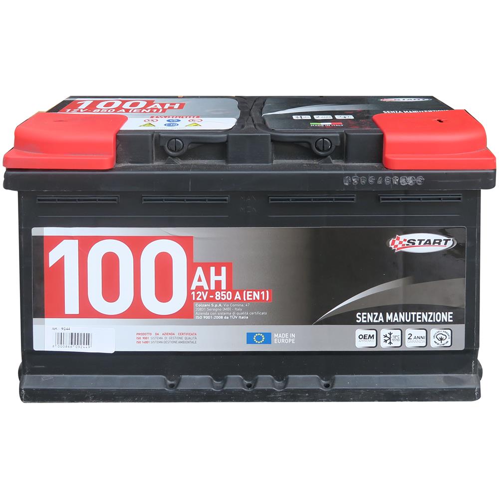 Batteria Auto 100ah Polo Positivo: destro Cassetta L4 - Foto 1