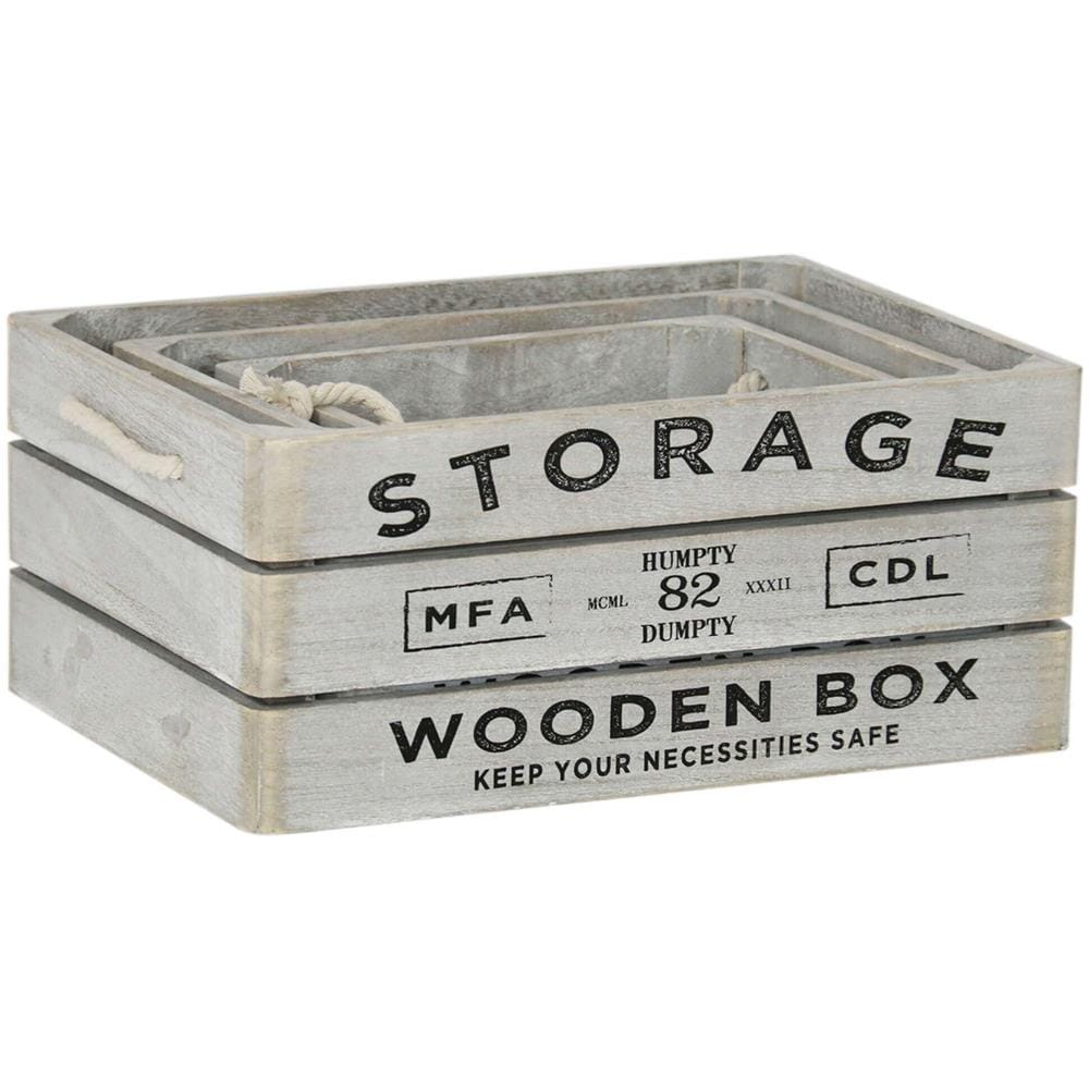 Parker - Set Di 3 Cassette In Legno - Foto 1