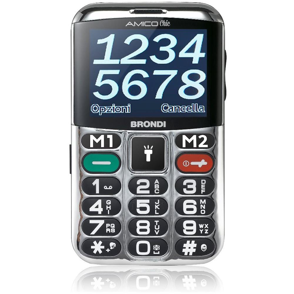 Chic Senior Phone Display 2.4" con Tasti Grandi+ Tasto SOS Bluetooth Colore Nero Italia - Foto 2