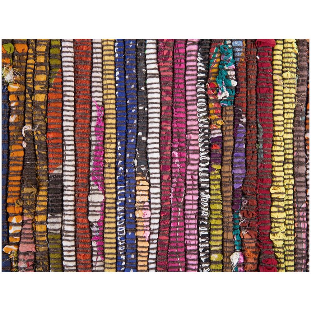 Tappeto Multicolore In Cotone Scuro Con Fronde - 140x200cm - Danca - Foto 8
