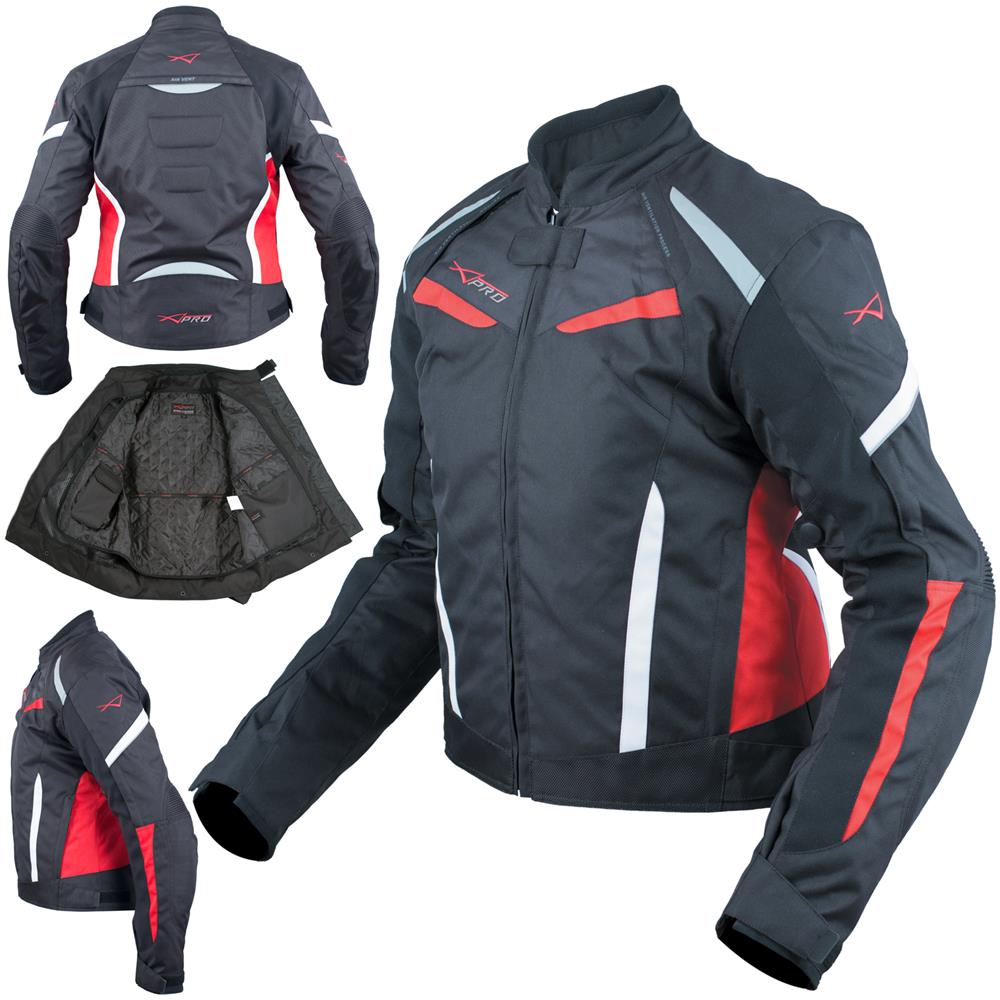 Moto Giacca Donna Sport Impermeabile Tessuto Riflettente Rosso S - Foto 1