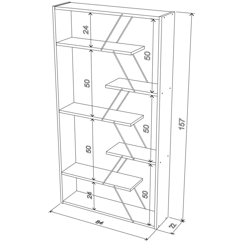 Libreria Tars Rovere 84x24x157h - Foto 1