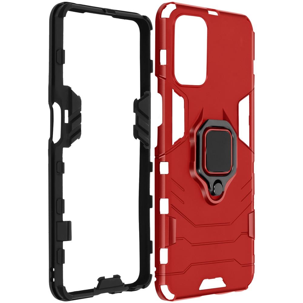 Cover Oppo A74 5g E A54 5g Rossa Ibrida Antiurto Supporto Anello Metallico - Foto 4