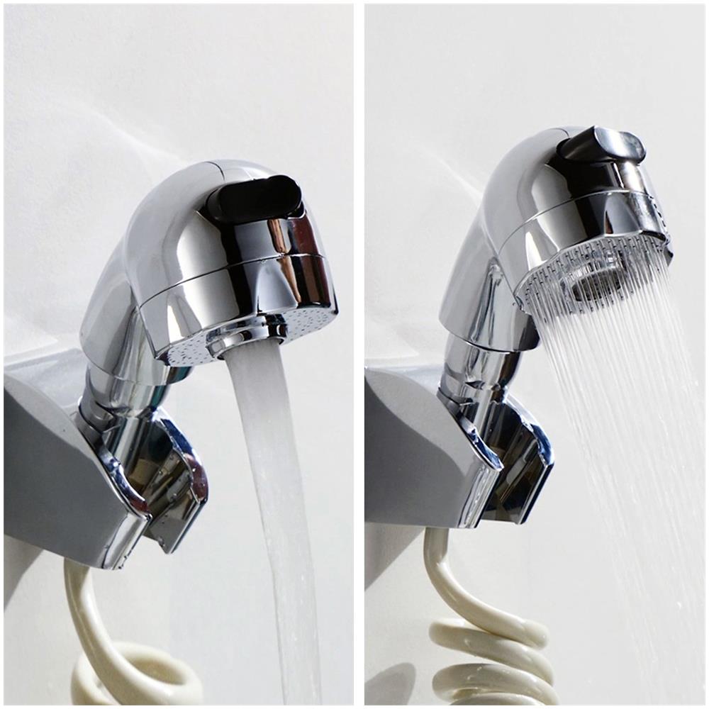 Doccetta Per Lavabo O Bidet A 2 Getti Con Deviatore E Aeratore - Serie Smart - Foto 2