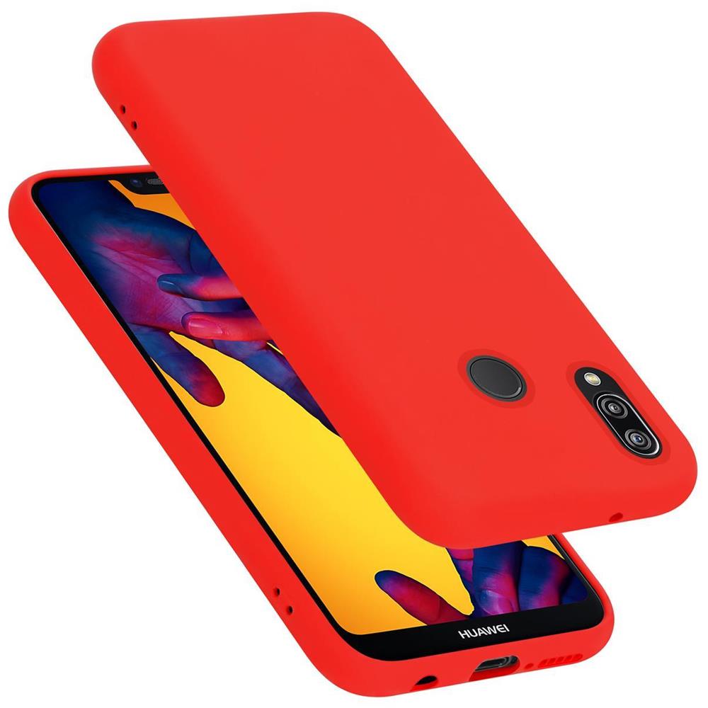 Custodia Compatibile Con Huawei P20 Lite In Liquid Rosso - Coperchio Protettivo In Silicone Tpu Flessibile - Foto 1