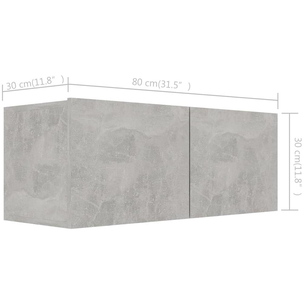 Set di Mobili Porta TV 5 pz Grigio Cemento in Legno Multistrato - Foto 2