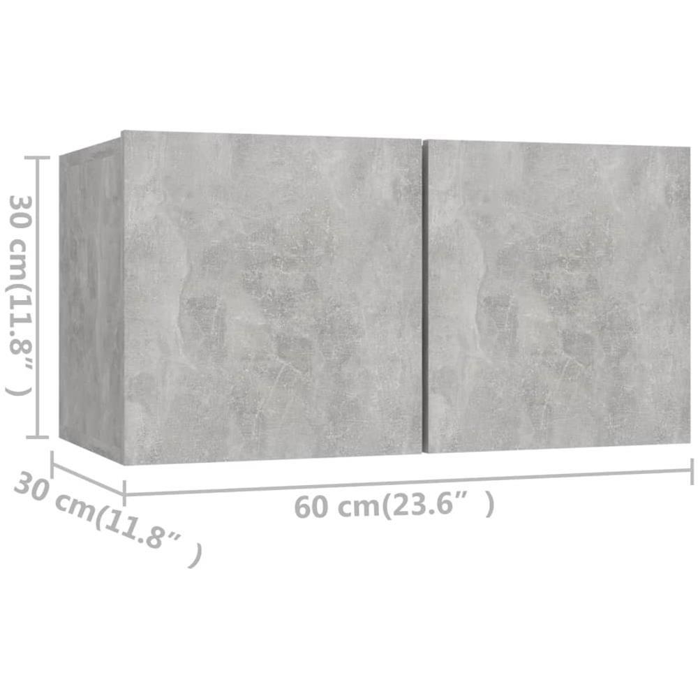 Set di Mobili Porta TV 5 pz Grigio Cemento in Legno Multistrato - Foto 6