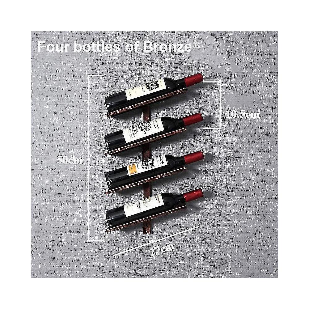 Portabottiglie Da Parete In Ferro - Design Moderno Con Porta Calici, Ideale Per Bar, Cucina O Soggiorno - Foto 12