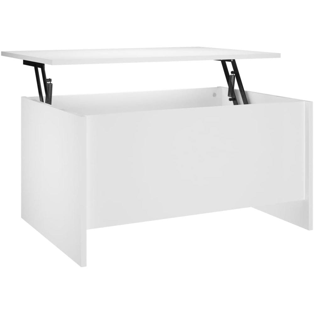 Tavolino Da Salotto Bianco 80x55,5x41,5 Cm In Legno Multistrato - Foto 1