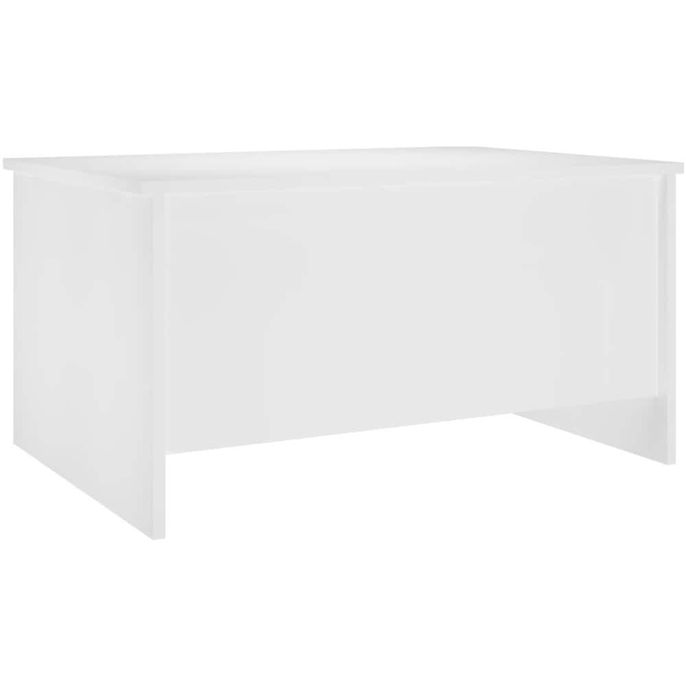 Tavolino Da Salotto Bianco 80x55,5x41,5 Cm In Legno Multistrato - Foto 2
