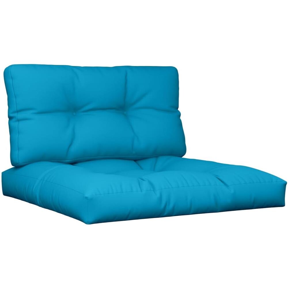 Cuscini Per Divani In Pallet 2 Pz Azzurro In Tessuto - Foto 2