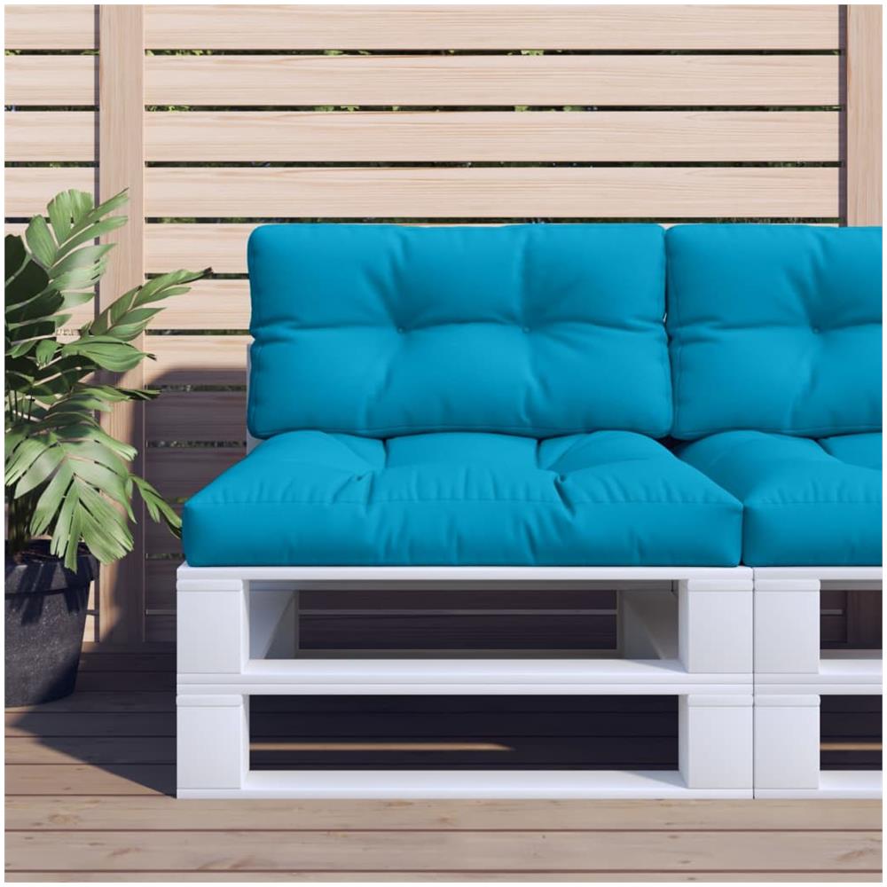 Cuscini Per Divani In Pallet 2 Pz Azzurro In Tessuto - Foto 1