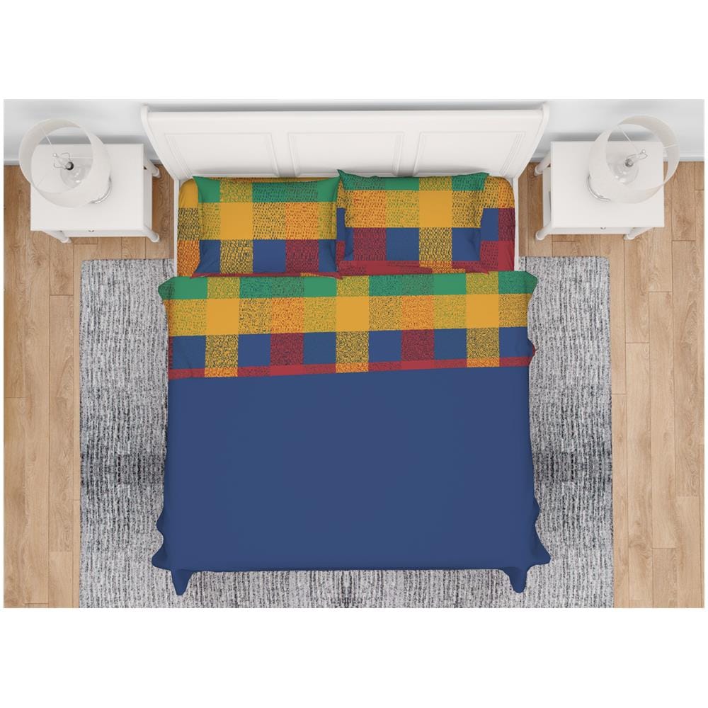 Completo Lenzuola Letto Morbida Flanella 100% Cotone Dis.scotland Maxi Rosso - Foto 1