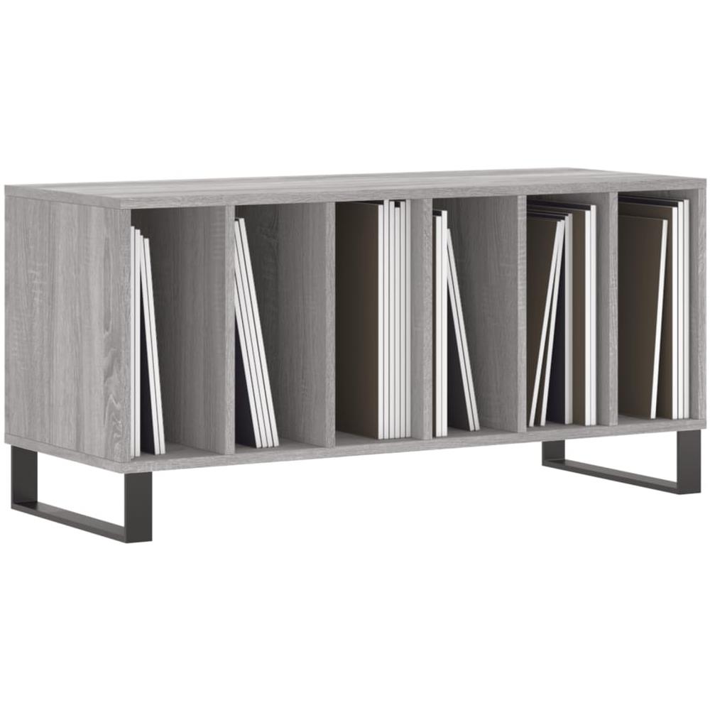 Mobile Porta Dischi Grigio Sonoma 100x38x48cm Legno Multistrato - Foto 2
